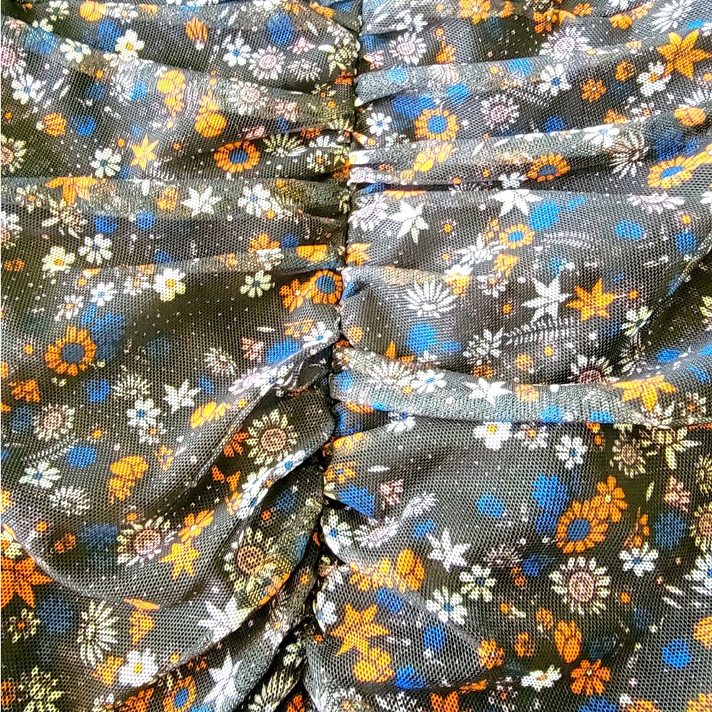 BCBGeneration Black Floral Long Sleeve Dress - Picture 4 of 4
